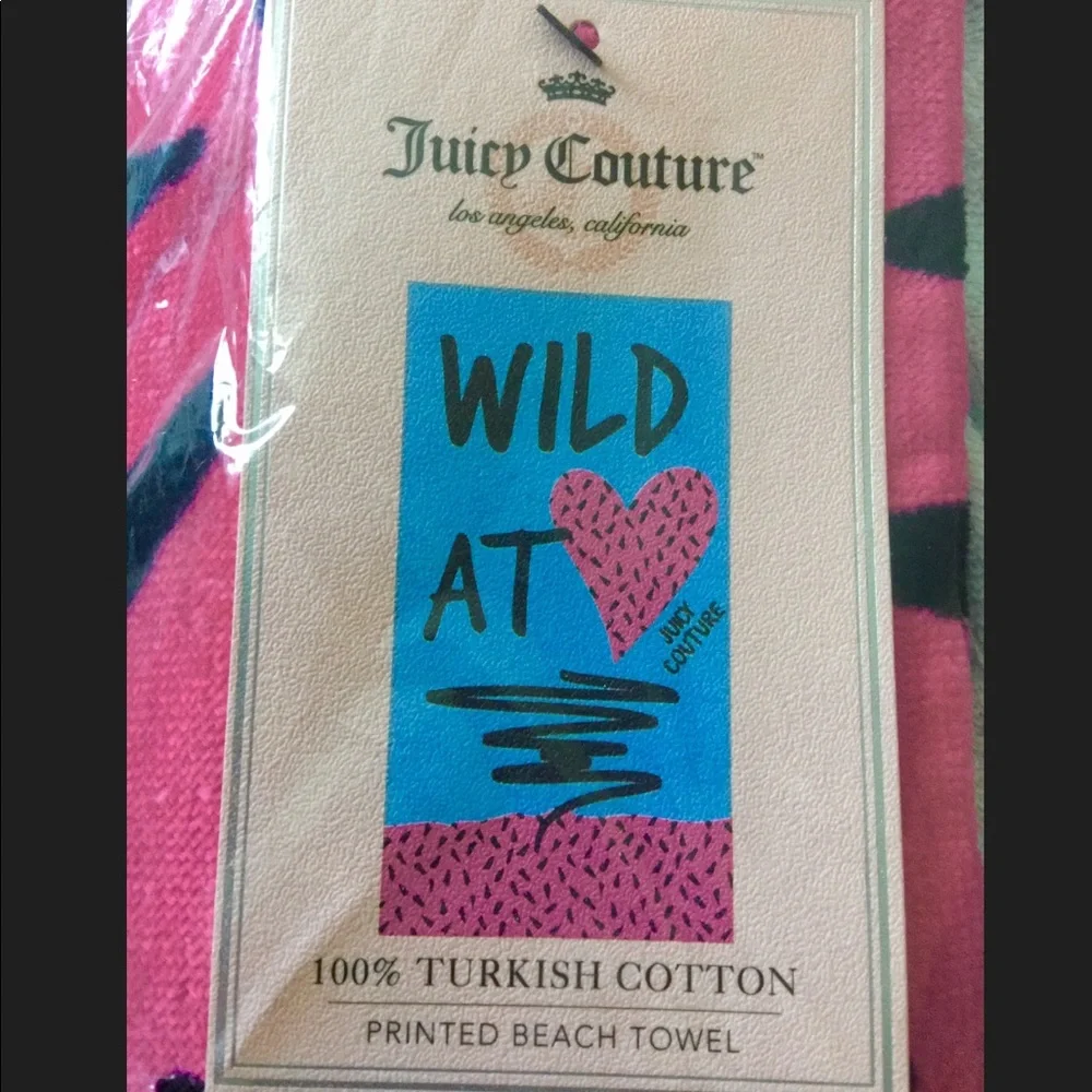 Juicy Couture Wild at Heart Beach Towel juicy towel juicy couture Velour